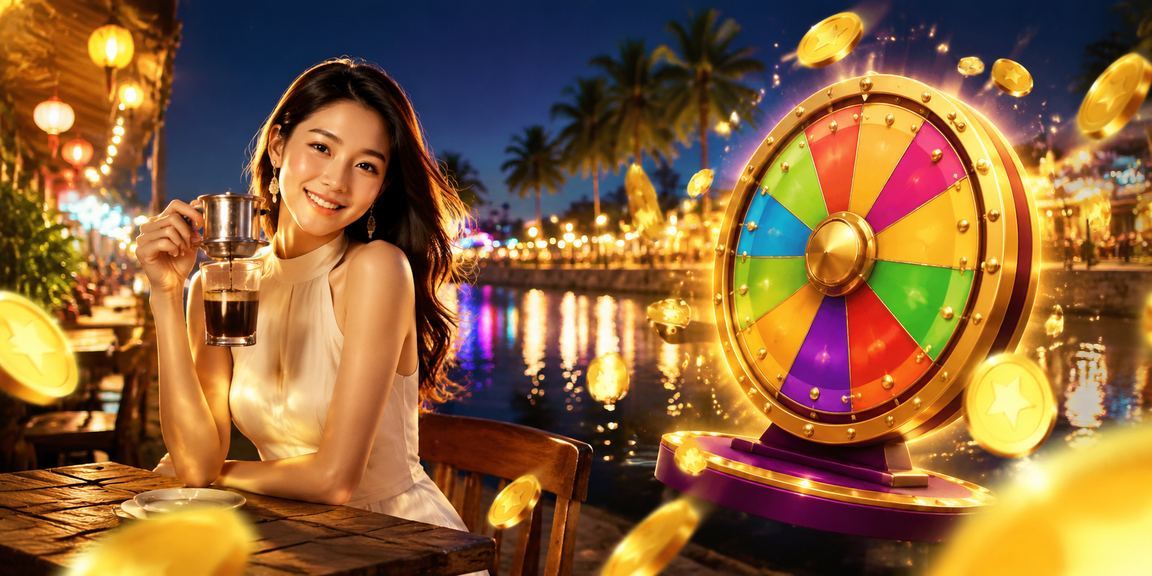 Người dùng tại Mũi Né thưởng thức cà phê và theo dõi Roulette casino trực tuyến